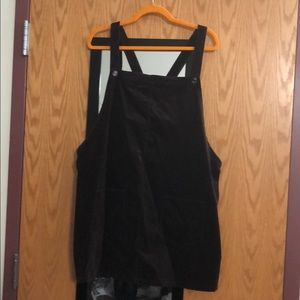 💗💜Brown Corduroy Overall Mini Dress